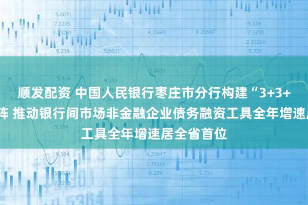 顺发配资 中国人民银行枣庄市分行构建“3+3+3”工作矩阵 推动银行间市场非金融企业债务融资工具全年增速居全省首位