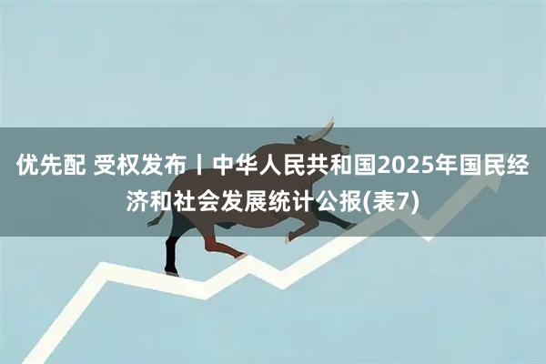 优先配 受权发布丨中华人民共和国2025年国民经济和社会发展统计公报(表7)