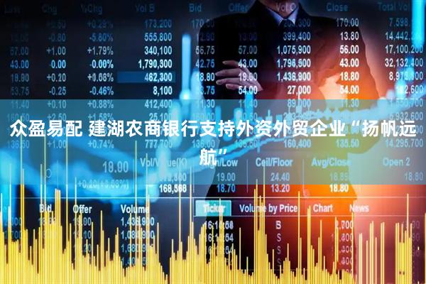 众盈易配 建湖农商银行支持外资外贸企业“扬帆远航”